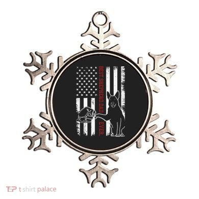 German Shepherd Dad Dog American Flag Ornament