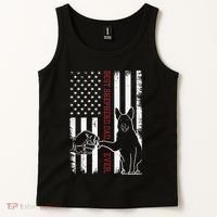 German Shepherd Dad Dog American Flag Tank Top thumb 2
