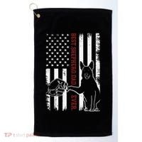 German Shepherd Dad Dog American Flag Golf Towel thumb 0