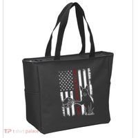 German Shepherd Dad Dog American Flag Tote Bag thumb 2
