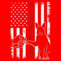 German Shepherd Dad Dog American Flag Santa Hat thumb 1