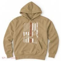 German Shepherd Dad Dog American Flag Hoodie thumb 0