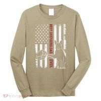 German Shepherd Dad Dog American Flag Long Sleeve Shirt thumb 0