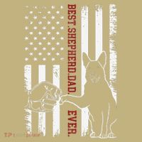 German Shepherd Dad Dog American Flag Long Sleeve Shirt thumb 2