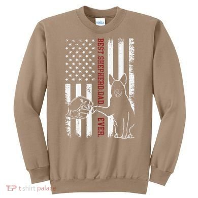 German Shepherd Dad Dog American Flag Sweatshirt