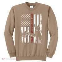 German Shepherd Dad Dog American Flag Sweatshirt thumb 0