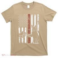 German Shepherd Dad Dog American Flag T-Shirt thumb 0