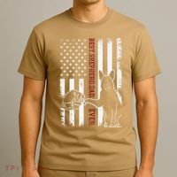 German Shepherd Dad Dog American Flag T-Shirt thumb 3