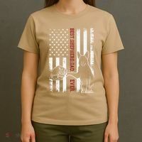 German Shepherd Dad Dog American Flag T-Shirt thumb 4