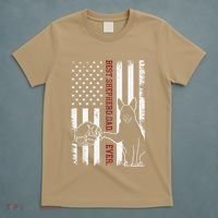German Shepherd Dad Dog American Flag T-Shirt thumb 5