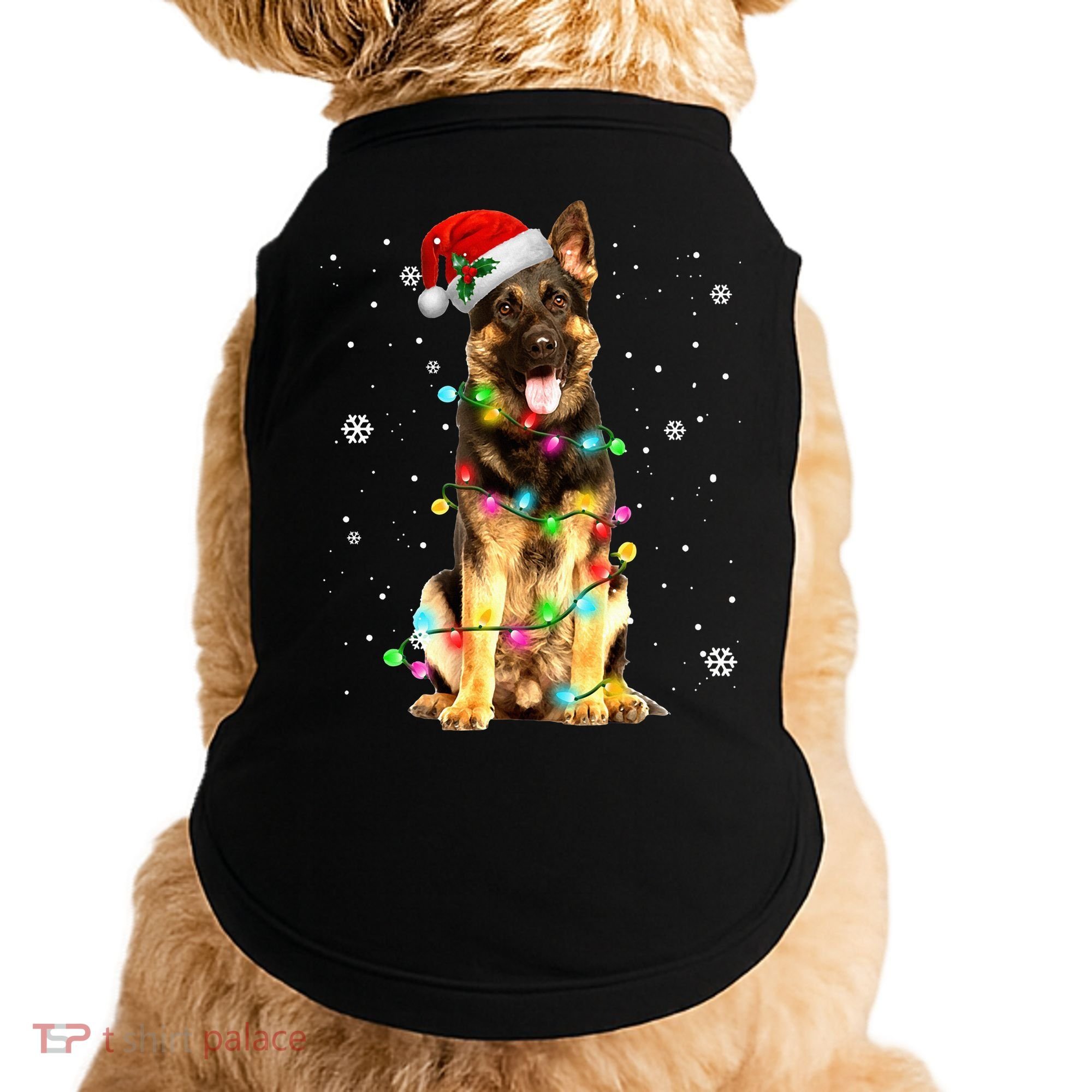 German Shepherd Dog Tree Christmas Sweater Xmas Dogs Gifts Doggie Tank