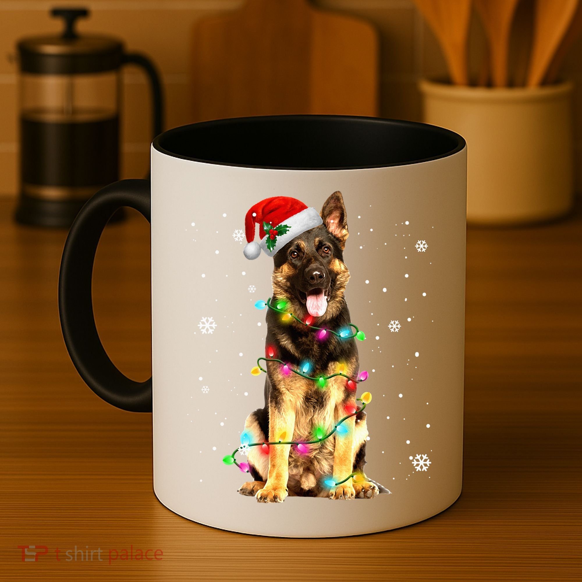 German Shepherd Dog Tree Christmas Sweater Xmas Dogs Gifts Coffee Mug