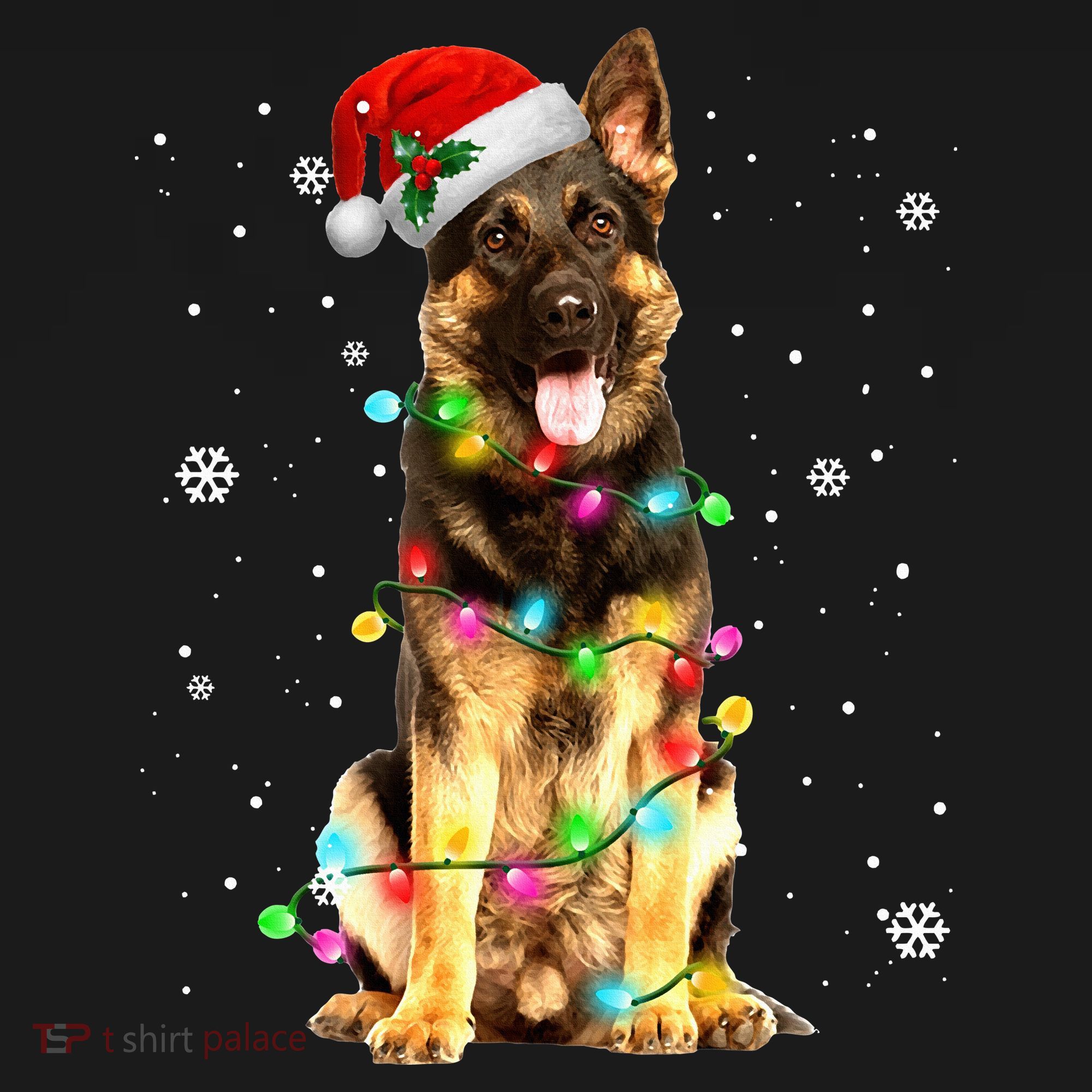German Shepherd Dog Tree Christmas Sweater Xmas Dogs Gifts Women's Tank Top