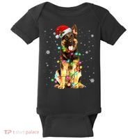 German Shepherd Dog Tree Christmas Sweater Xmas Dogs Gifts Baby Bodysuit thumb 0