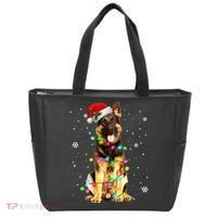 German Shepherd Dog Tree Christmas Sweater Xmas Dogs Gifts Tote Bag thumb 0