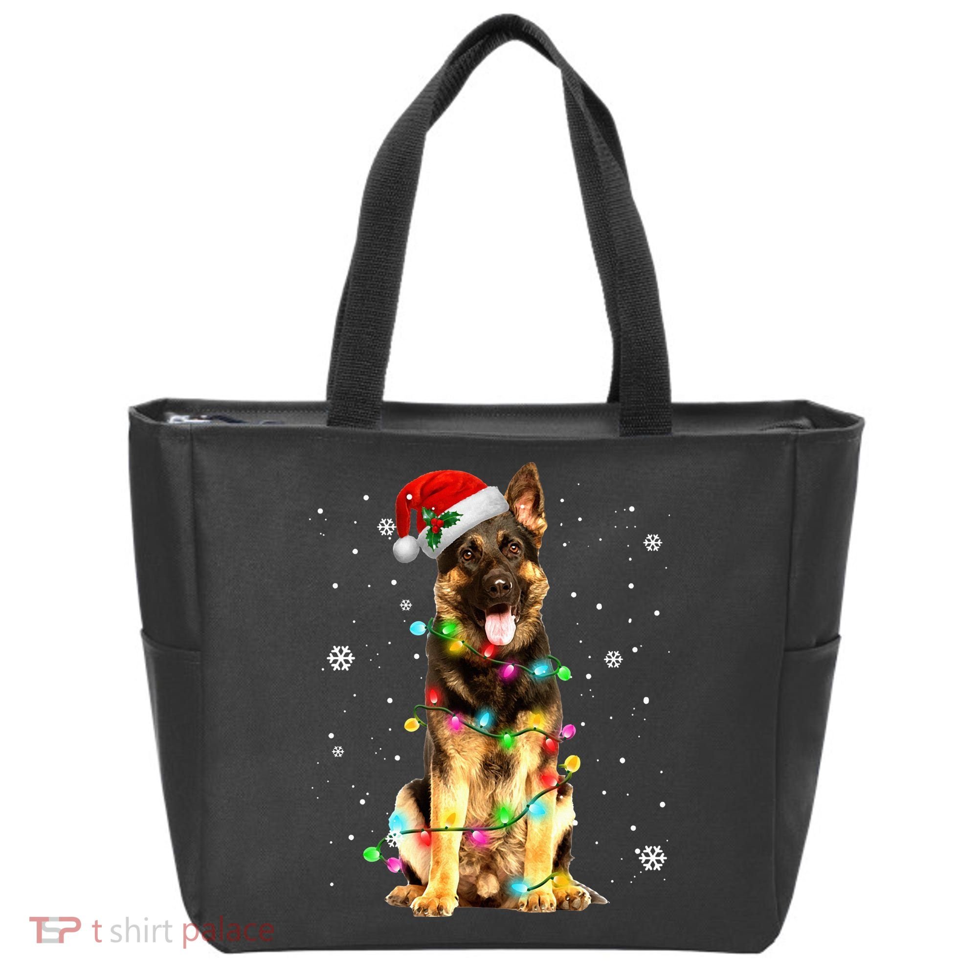 German Shepherd Dog Tree Christmas Sweater Xmas Dogs Gifts Tote Bag