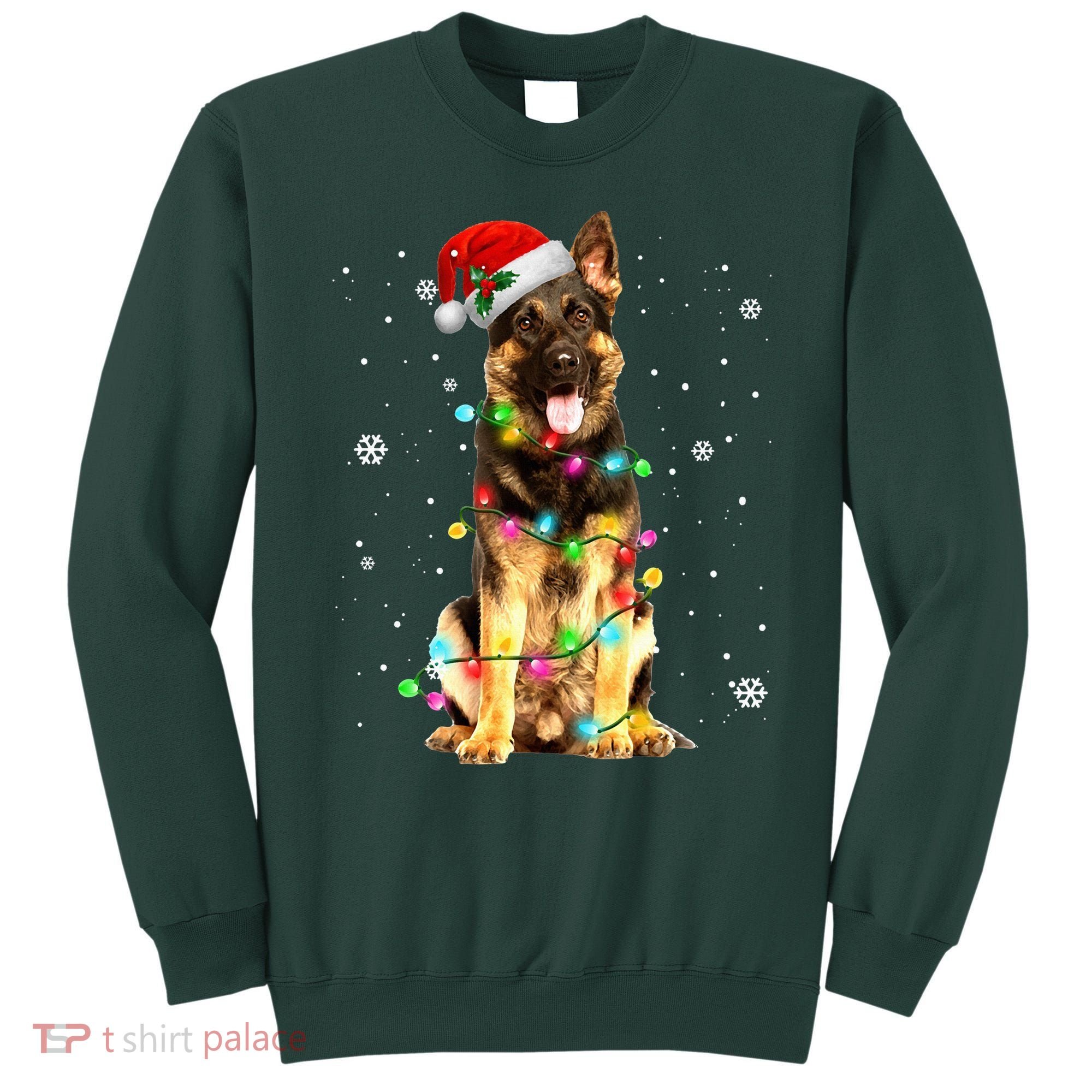 German Shepherd Dog Tree Christmas Sweater Xmas Dogs Gifts Sweatshirt