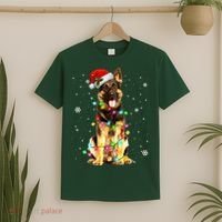 German Shepherd Dog Tree Christmas Sweater Xmas Dogs Gifts T-Shirt thumb 2