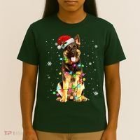 German Shepherd Dog Tree Christmas Sweater Xmas Dogs Gifts T-Shirt thumb 4