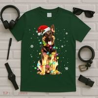 German Shepherd Dog Tree Christmas Sweater Xmas Dogs Gifts T-Shirt thumb 5