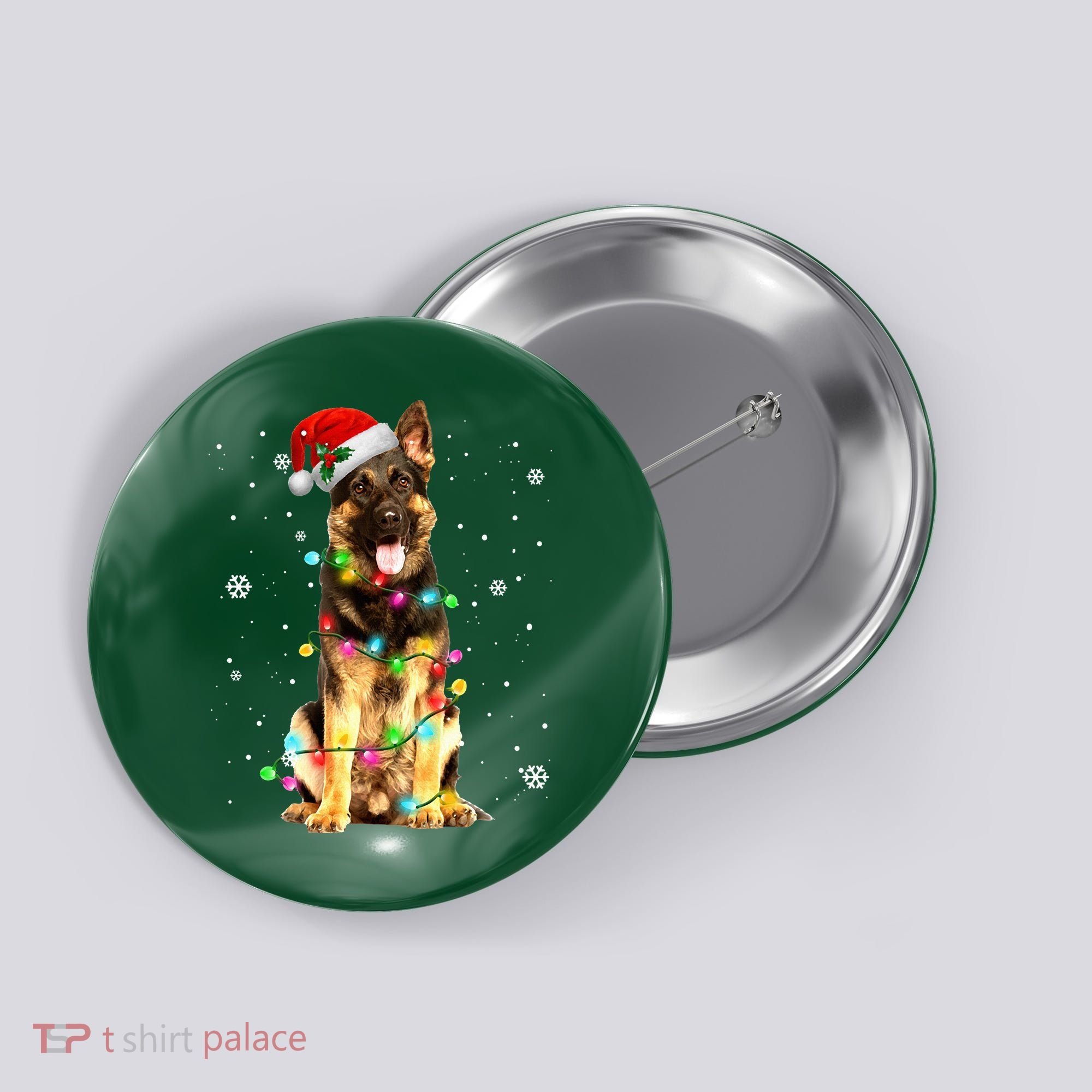 German Shepherd Dog Tree Christmas Sweater Xmas Dogs Gifts Button