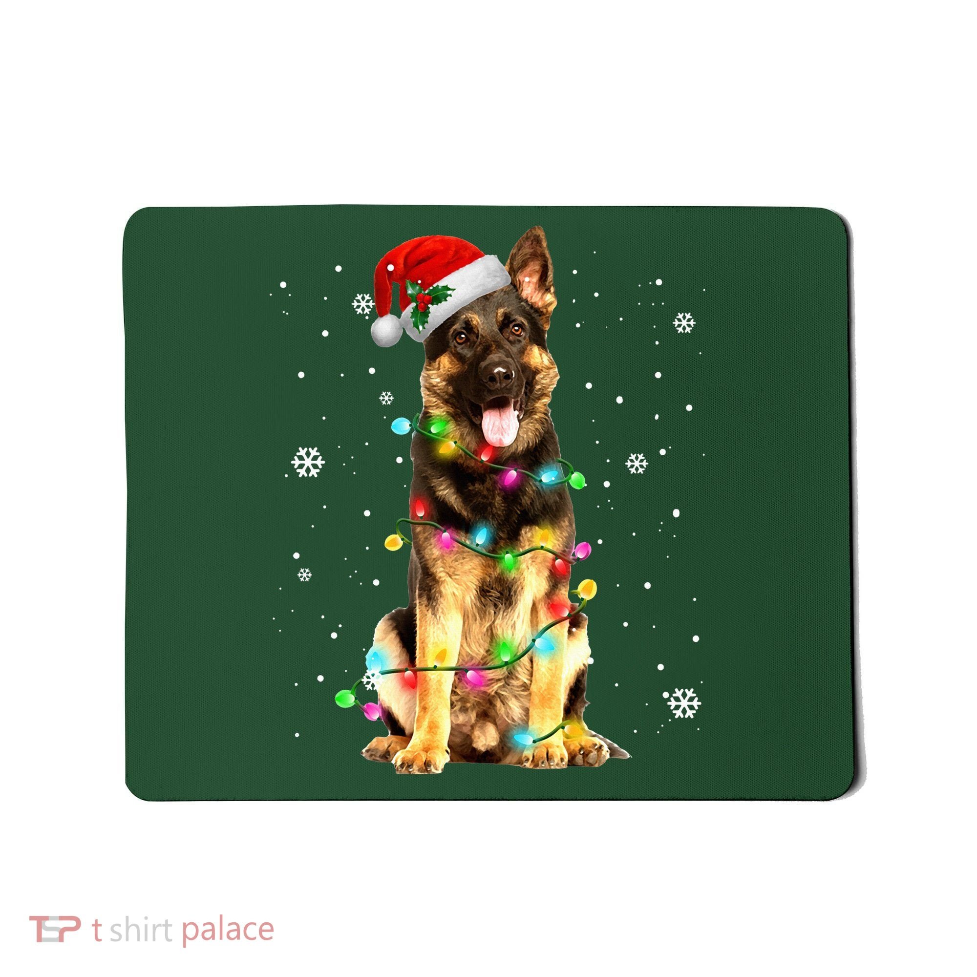 German Shepherd Dog Tree Christmas Sweater Xmas Dogs Gifts Mousepad