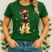 German Shepherd Dog Tree Christmas Sweater Xmas Dogs Gifts Women's T-Shirt thumb 2