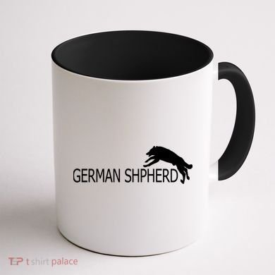 German Shepherd Dog Logo Coffee Mug back