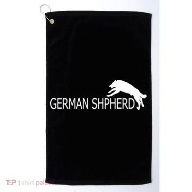 German Shepherd Dog Logo Golf Towel