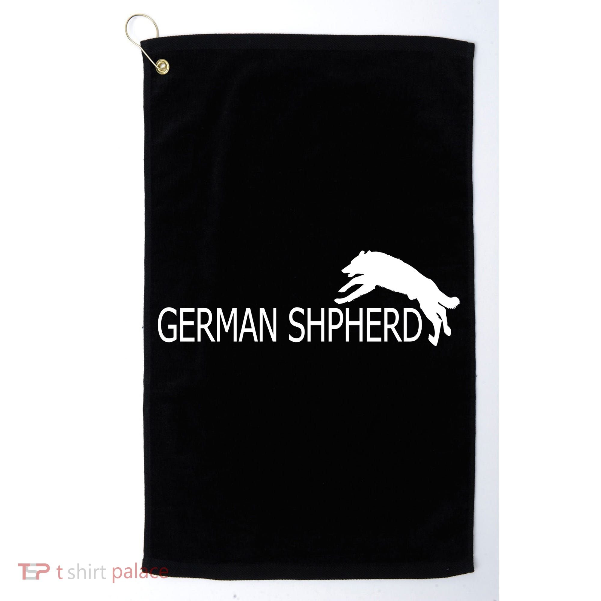 German Shepherd Dog Logo Golf Towel