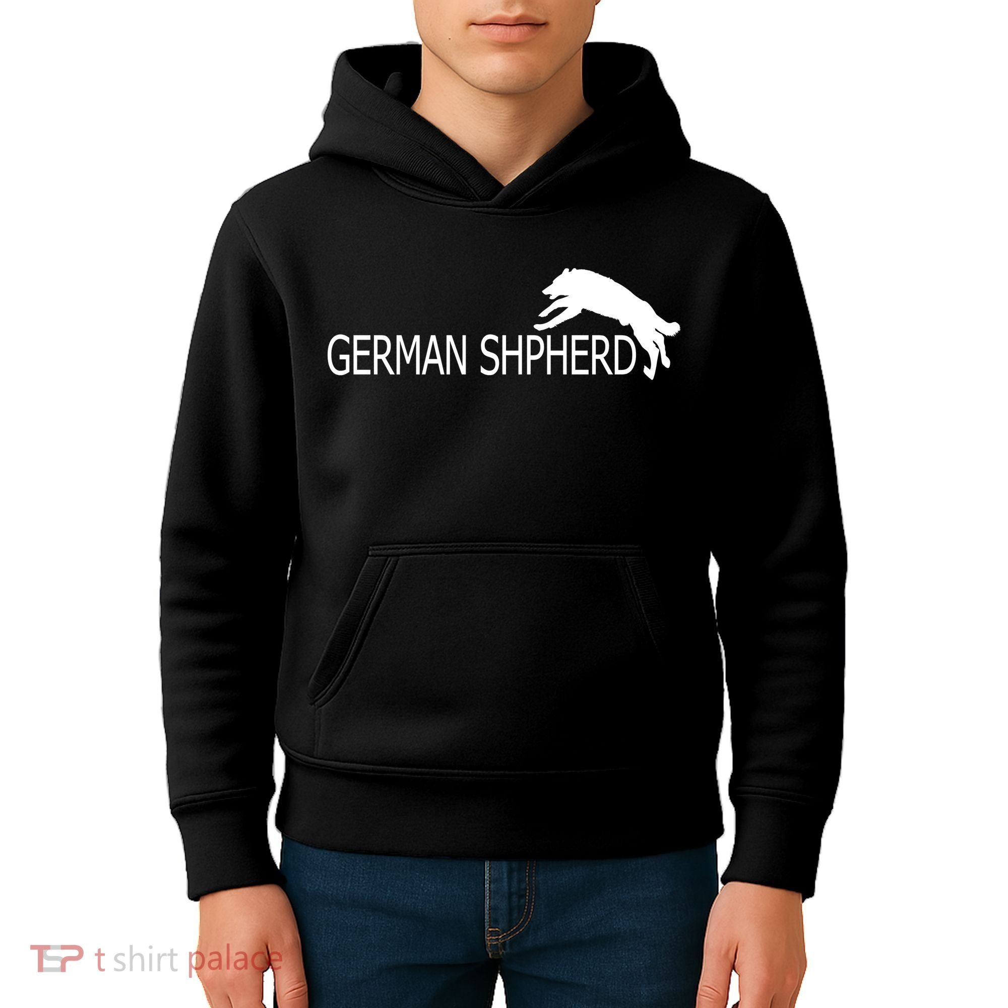 German Shepherd Dog Logo Kids Hoodie