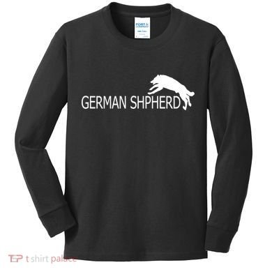 German Shepherd Dog Logo Kids Long Sleeve Shirt