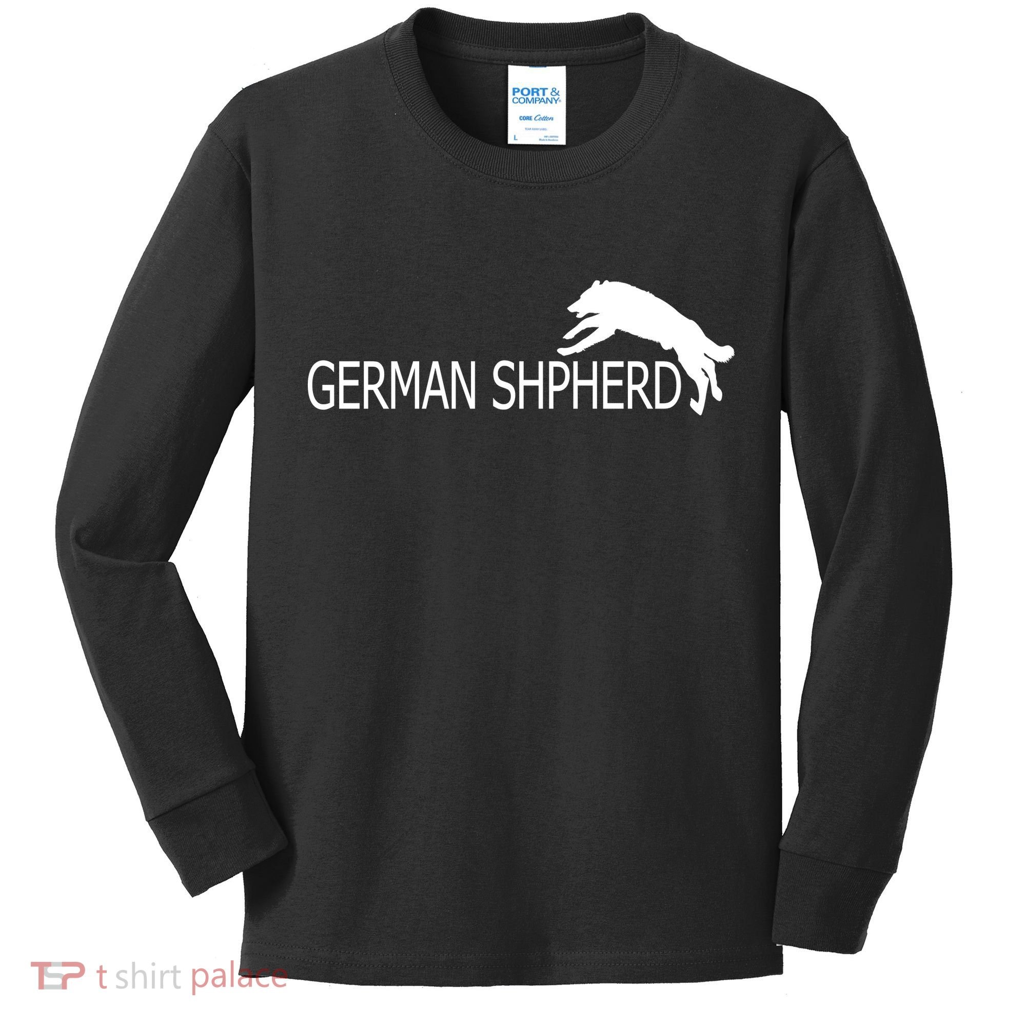 German Shepherd Dog Logo Kids Long Sleeve Shirt