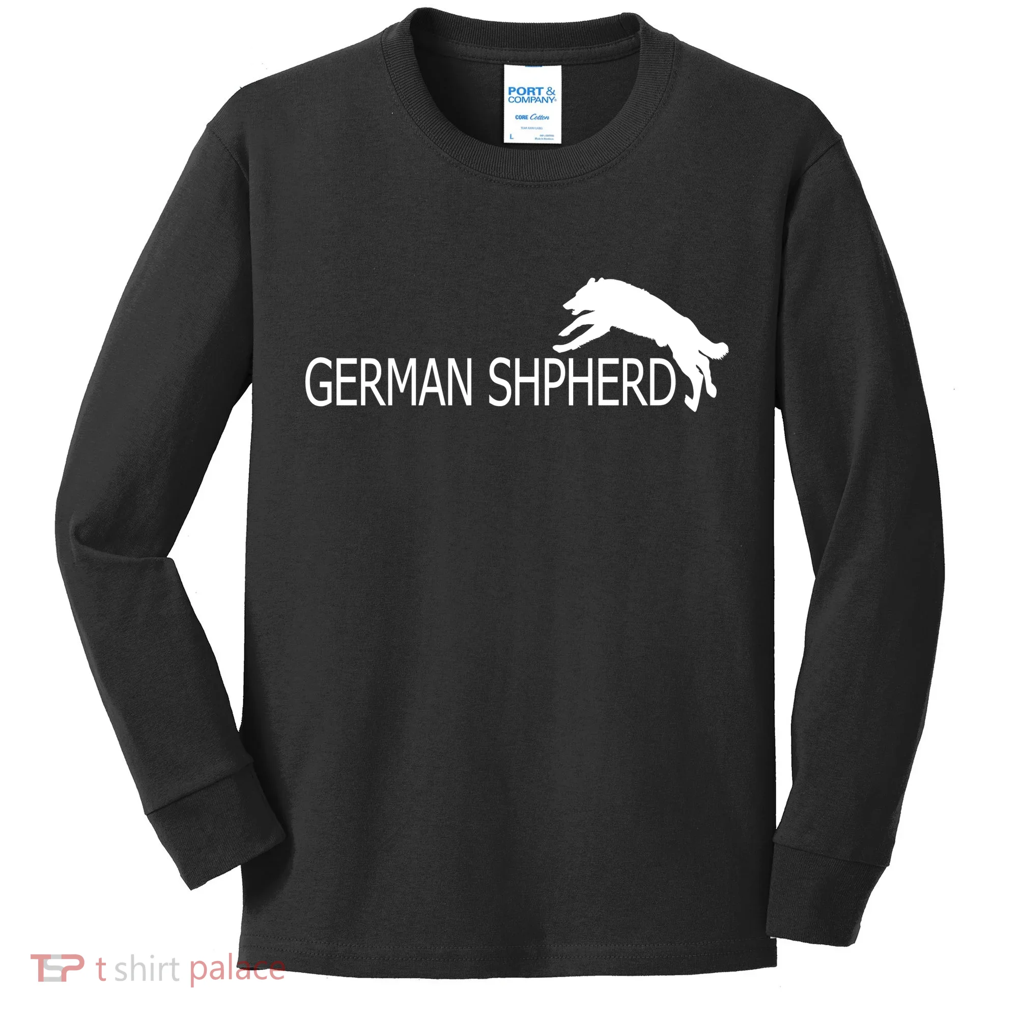 German Shepherd Dog Logo Kids Long Sleeve Shirt