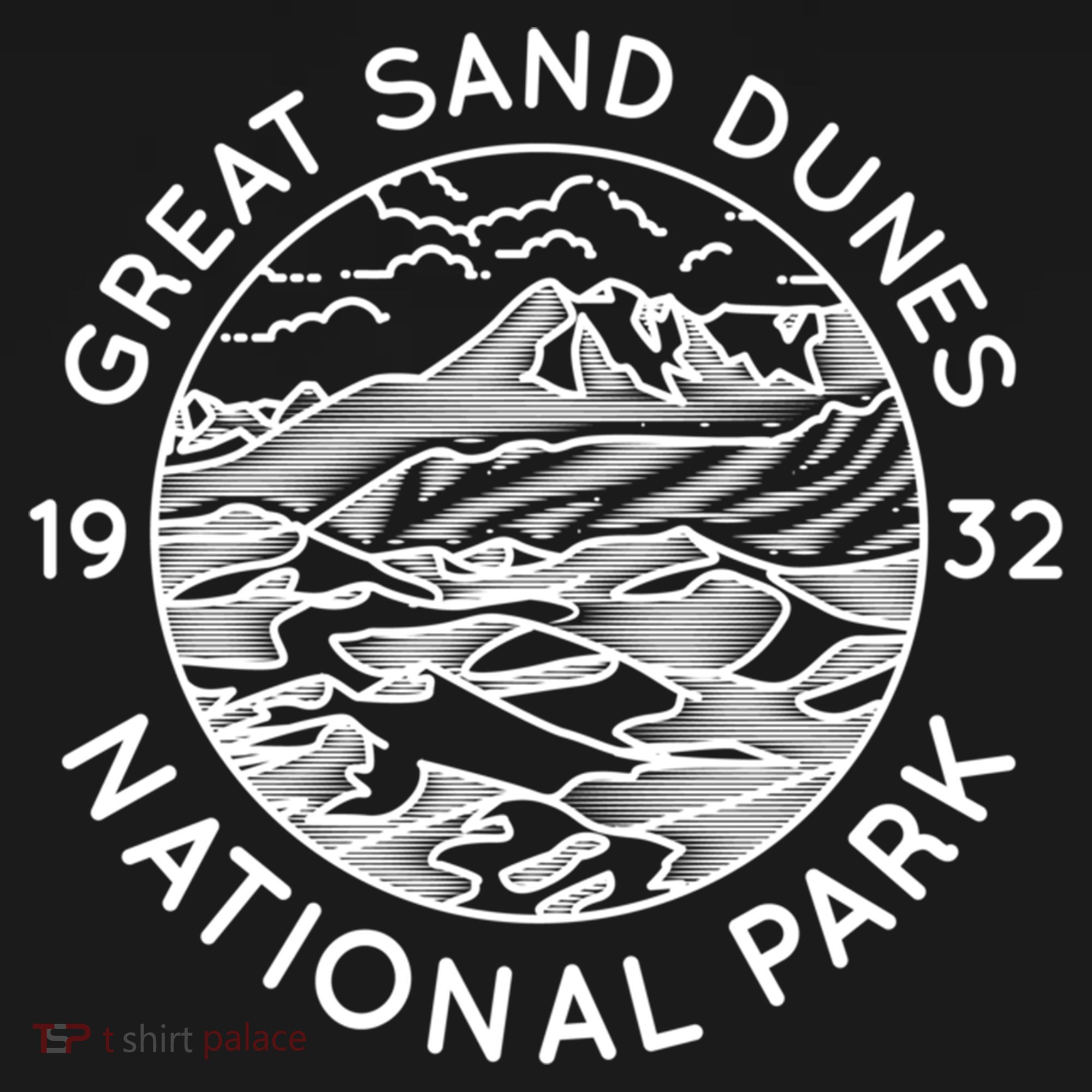 Great Sand Dunes National Park Cool White Line Art Outdoor Great Gift Women's Hoodie
