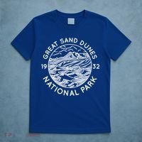 Great Sand Dunes National Park Cool White Line Art Outdoor Great Gift T-Shirt thumb 5