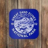 Great Sand Dunes National Park Cool White Line Art Outdoor Great Gift Coaster thumb 0