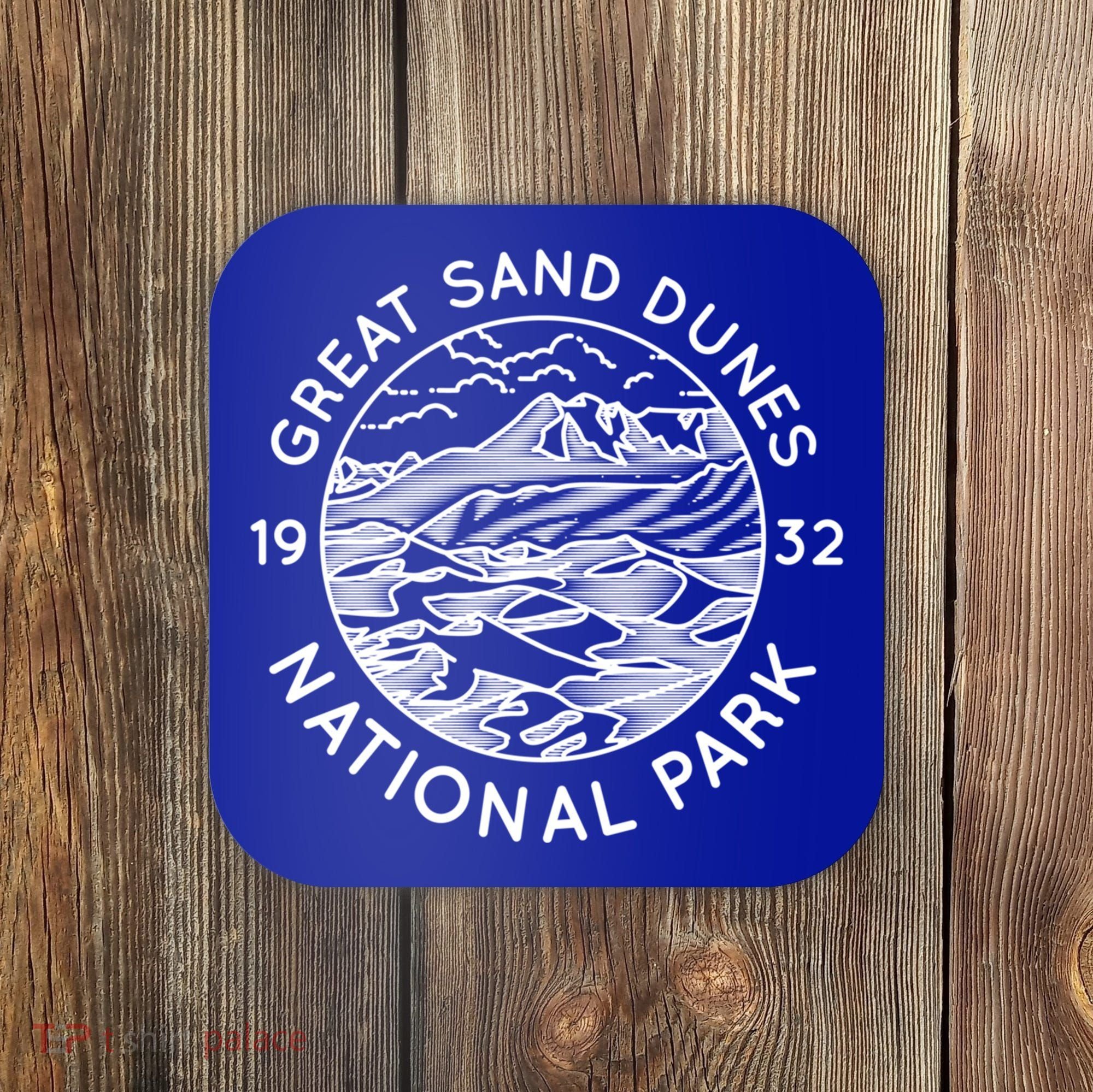 Great Sand Dunes National Park Cool White Line Art Outdoor Great Gift Coaster