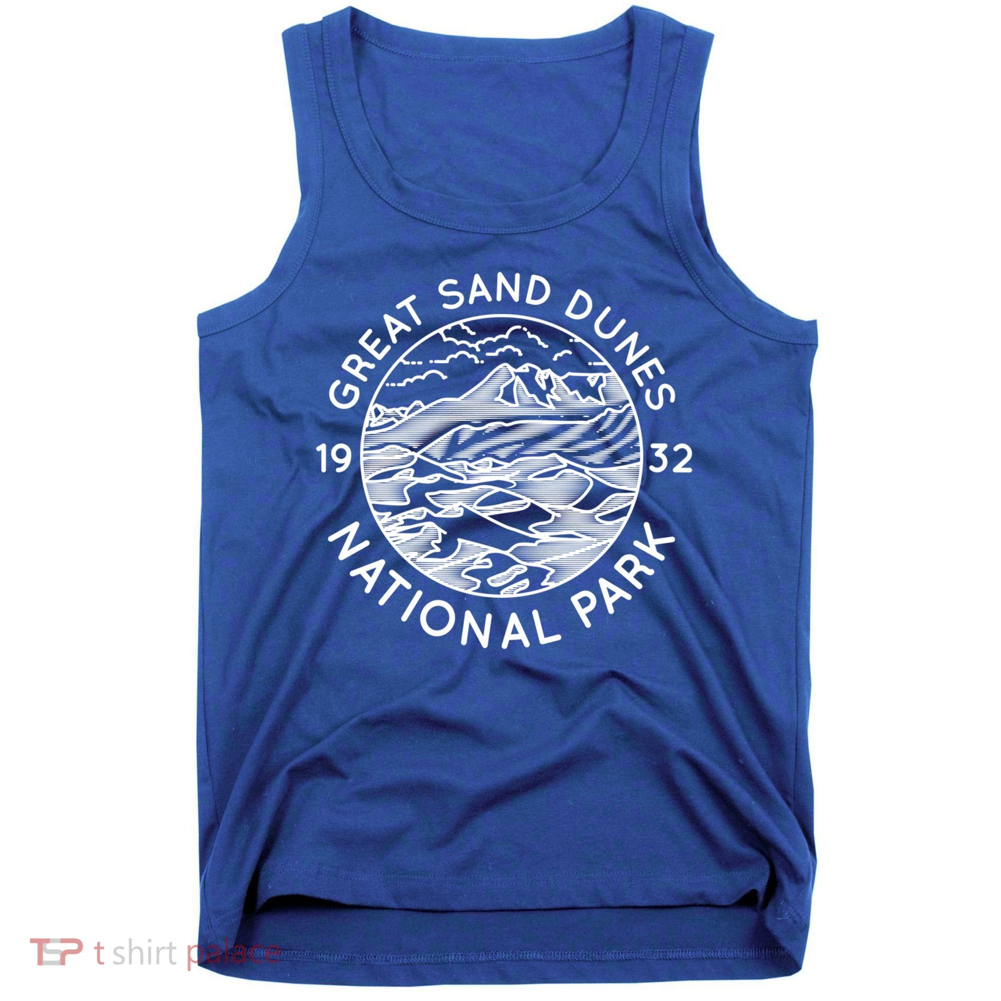 Great Sand Dunes National Park Cool White Line Art Outdoor Great Gift Tank Top