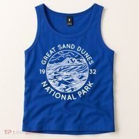 Great Sand Dunes National Park Cool White Line Art Outdoor Great Gift Tank Top thumb 2