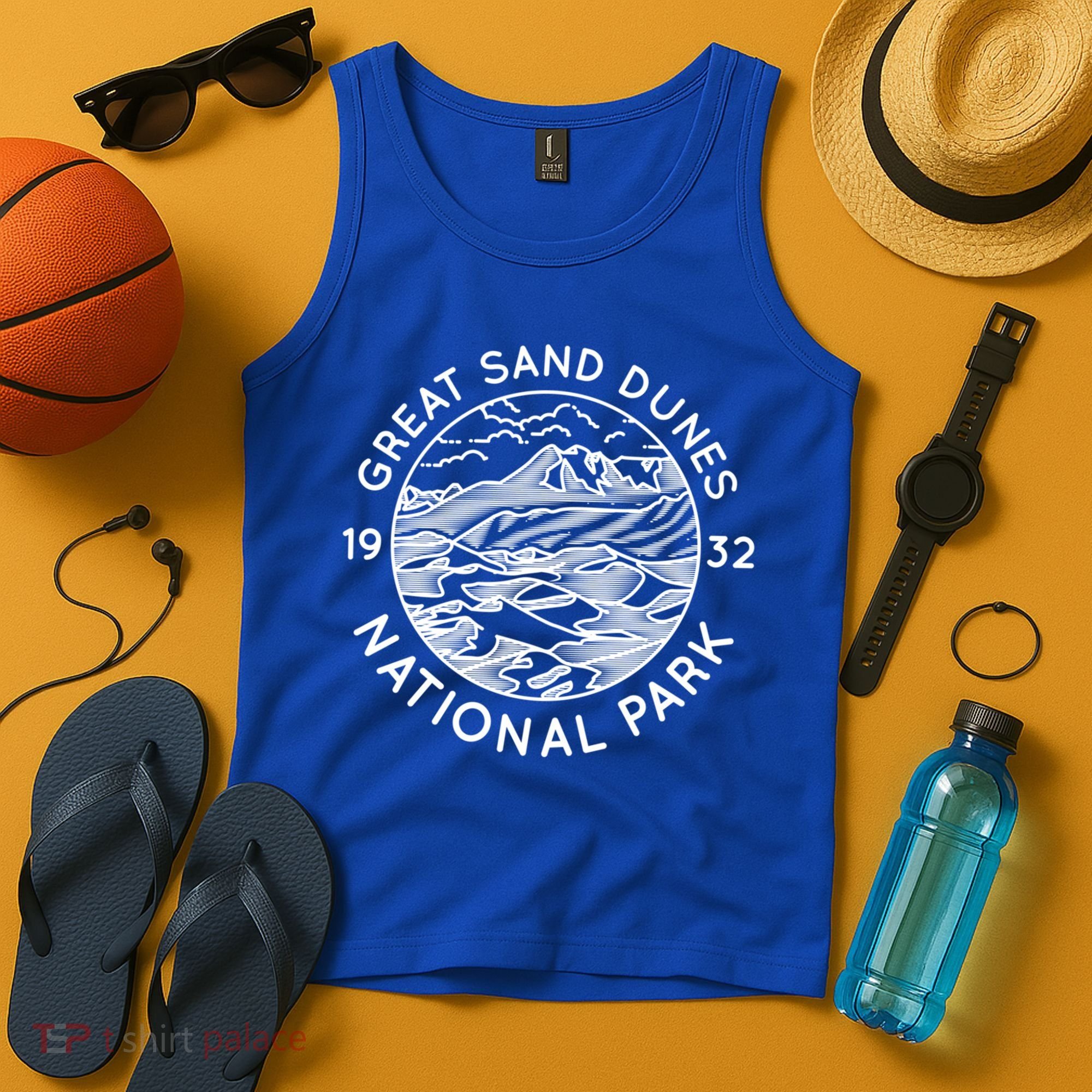 Great Sand Dunes National Park Cool White Line Art Outdoor Great Gift Tank Top