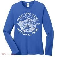 Great Sand Dunes National Park Cool White Line Art Outdoor Great Gift Women's Long Sleeve Shirt thumb 0