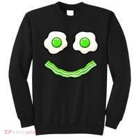 Green Smile Face Eggs And Bacon Ham Breakfast Sweatshirt thumb 0
