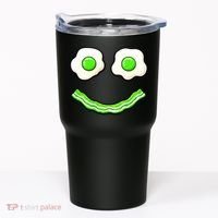 Green Smile Face Eggs And Bacon Ham Breakfast Tumbler thumb 0