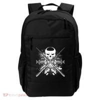 Grunge Skull Fish Bone Fishing Backpack thumb 0