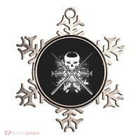 Grunge Skull Fish Bone Fishing Ornament thumb 0