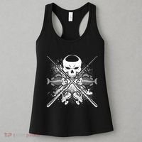 Grunge Skull Fish Bone Fishing Women's Tank Top thumb 3