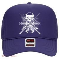 Grunge Skull Fish Bone Fishing Hat thumb 0