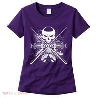 Grunge Skull Fish Bone Fishing Women's T-Shirt thumb 0