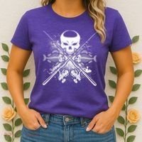 Grunge Skull Fish Bone Fishing Women's T-Shirt thumb 2